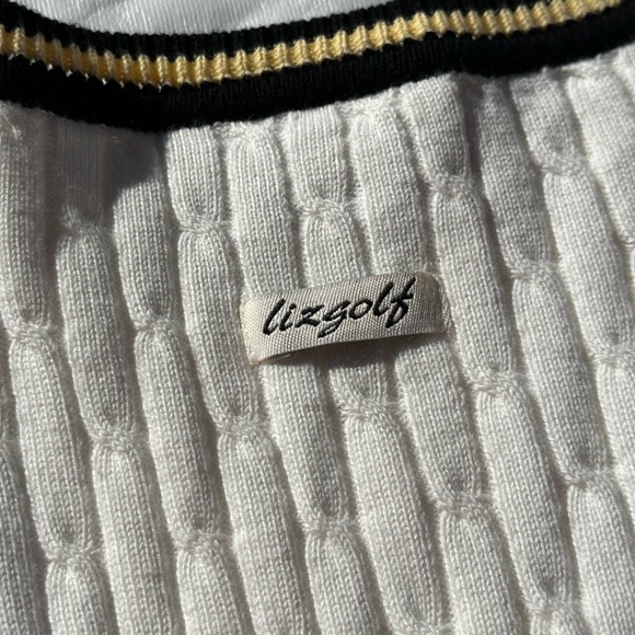 *Lizgolf by Liz Claiborne* Ivory Knit V-Neckline
Button Down Sweater/Cardigan - Picture 5 of 10